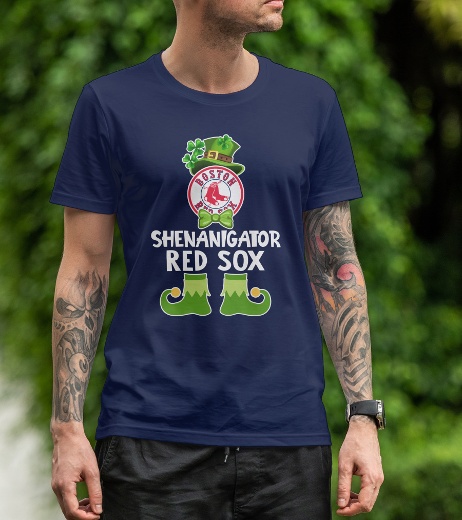 Boston Red Sox Shenanigator Leprechaun St. Patrick's Day T-Shirt