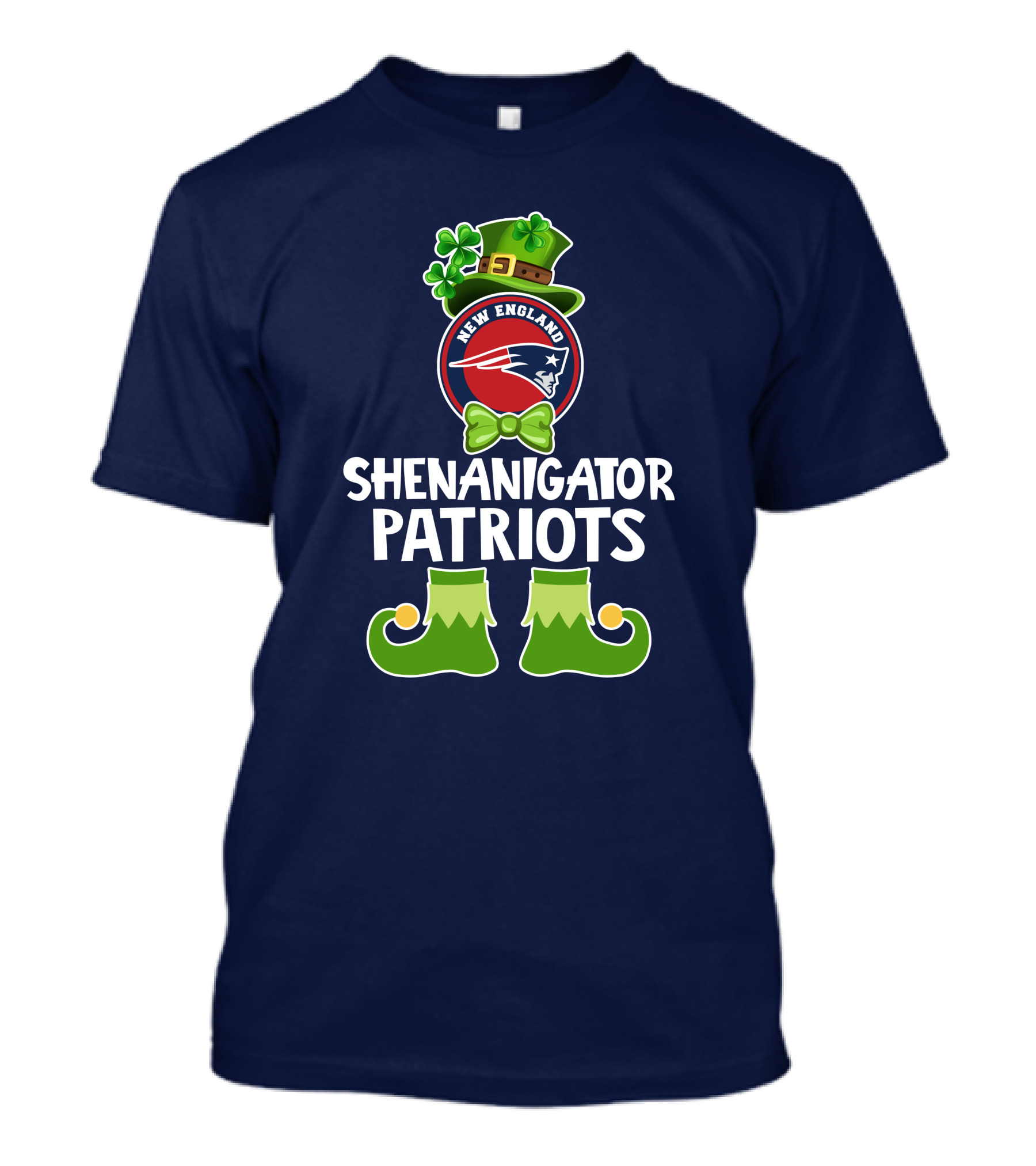 Funny Leprechaun St. Patrick's Day Shenanigator New England Patriots T-Shirt