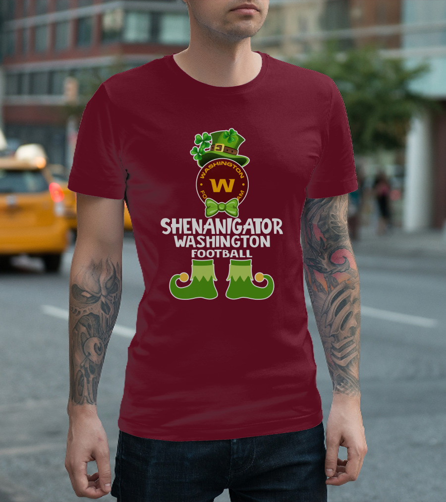 Shenanigator Washington Football Fun Leprechaun St. Patrick's Day T-Shirt