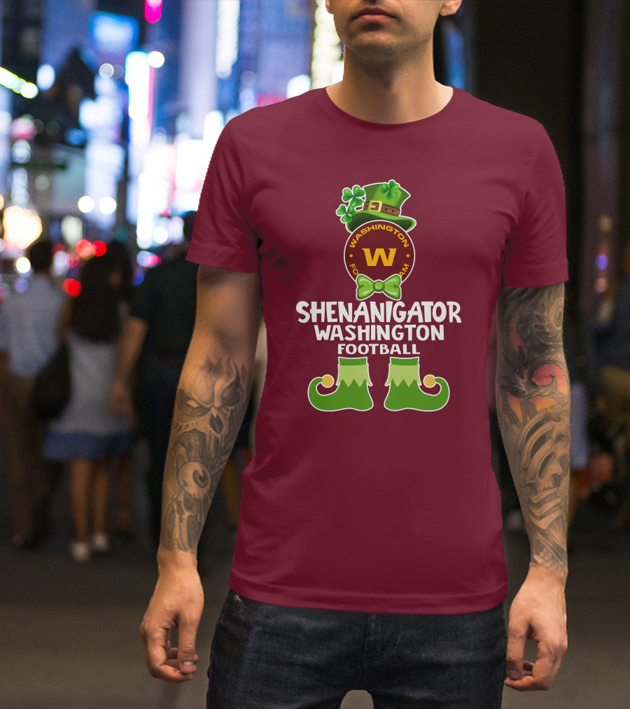 Shenanigator Washington Football Fun Leprechaun St. Patrick's Day T-Shirt