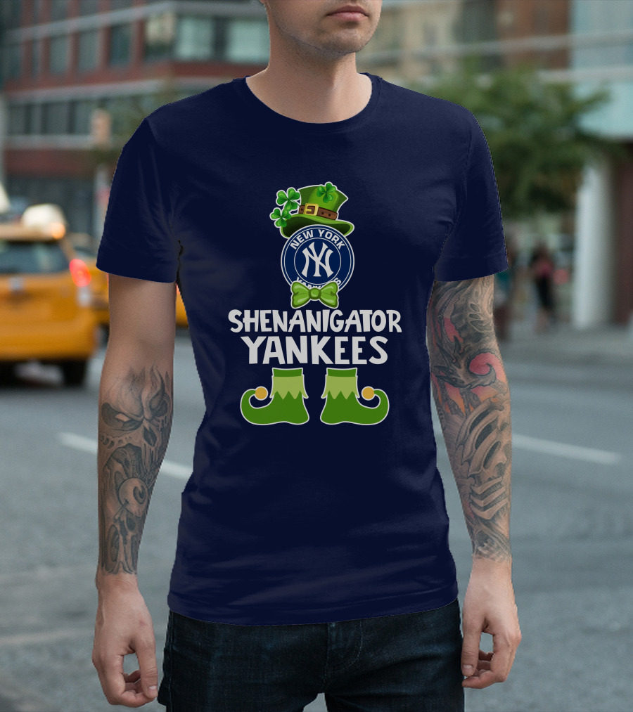 Shenanigator St. Patrick's Day New York Yankees Funny Leprechaun T-Shirt