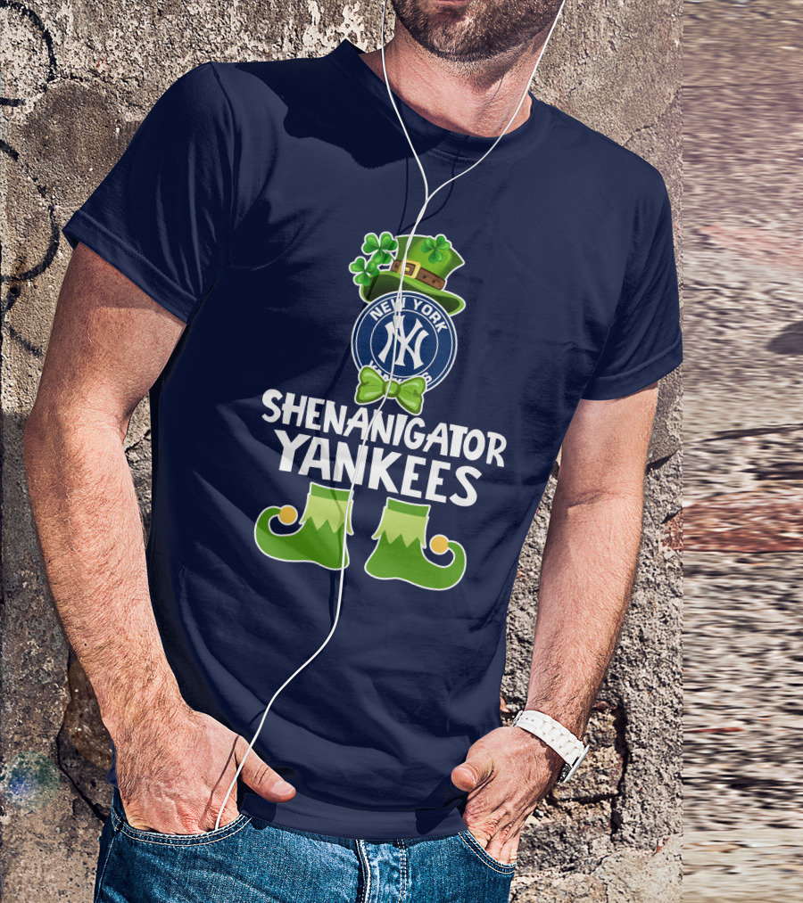 Shenanigator St. Patrick's Day New York Yankees Funny Leprechaun T-Shirt