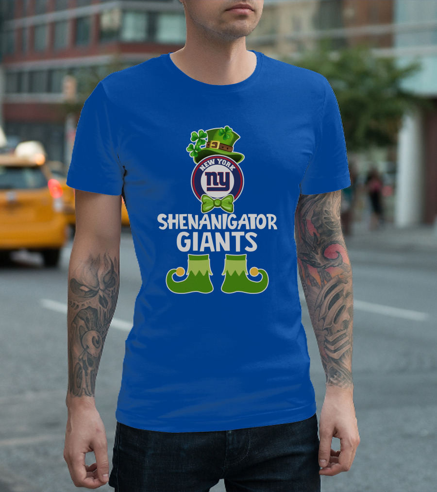 New York Giants St. Patrick's Day Shenanigator Leprechaun Fun T-Shirt