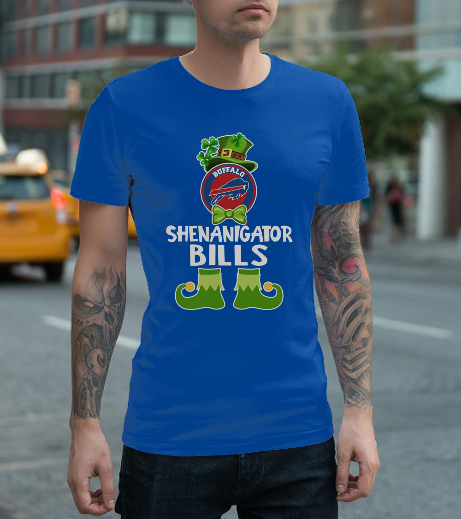 Shenanigator Buffalo Bills Funny Leprechaun St. Patrick's Day T-Shirt