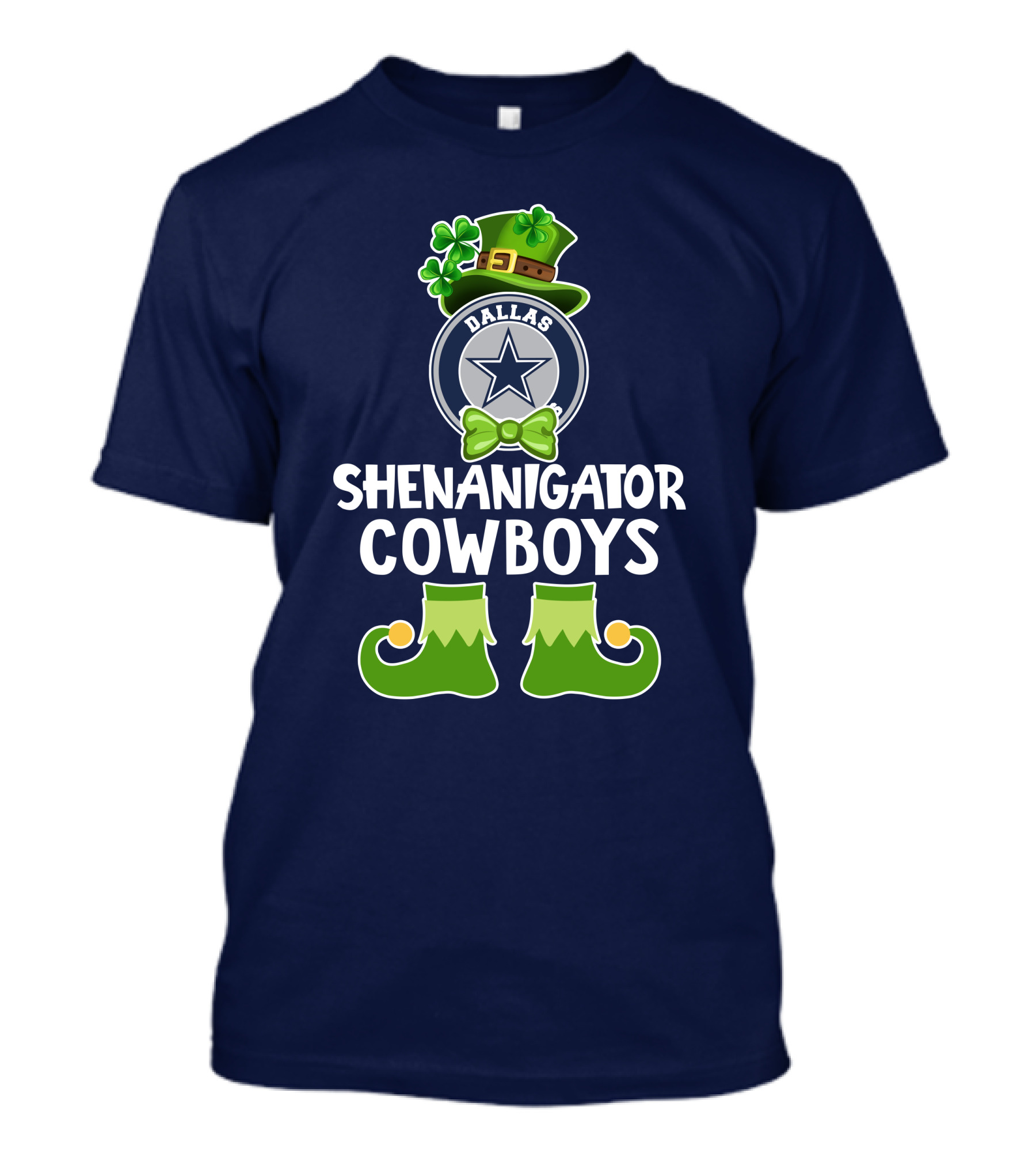 Shenanigator Dallas Cowboys Leprechaun St. Patrick's Day Fun T-Shirt