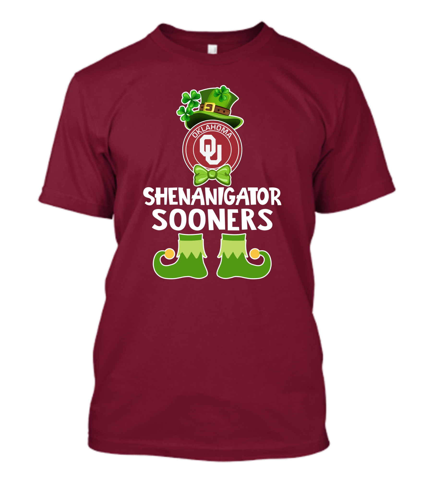 Shenanigator Oklahoma Sooners Funny Leprechaun St. Patrick's Day T-Shirt