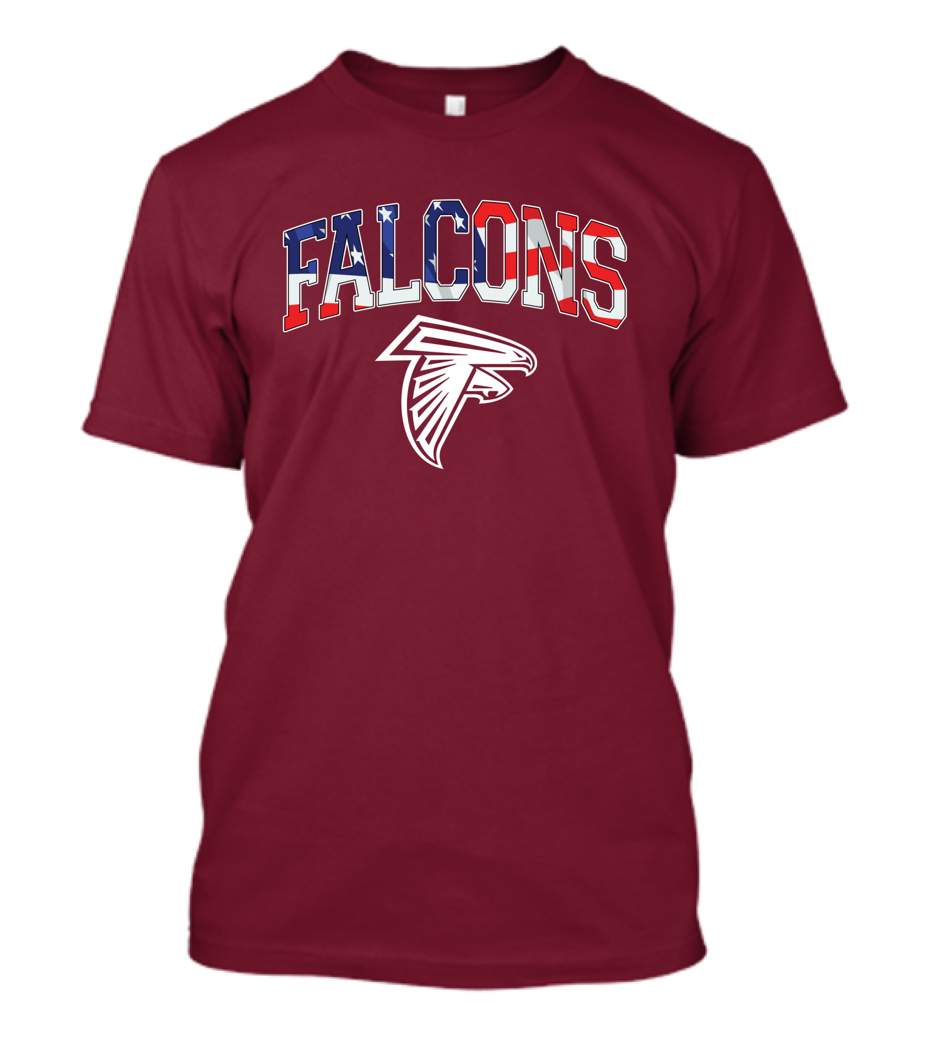 Falcons American Flag Patriots Football T-Shirt