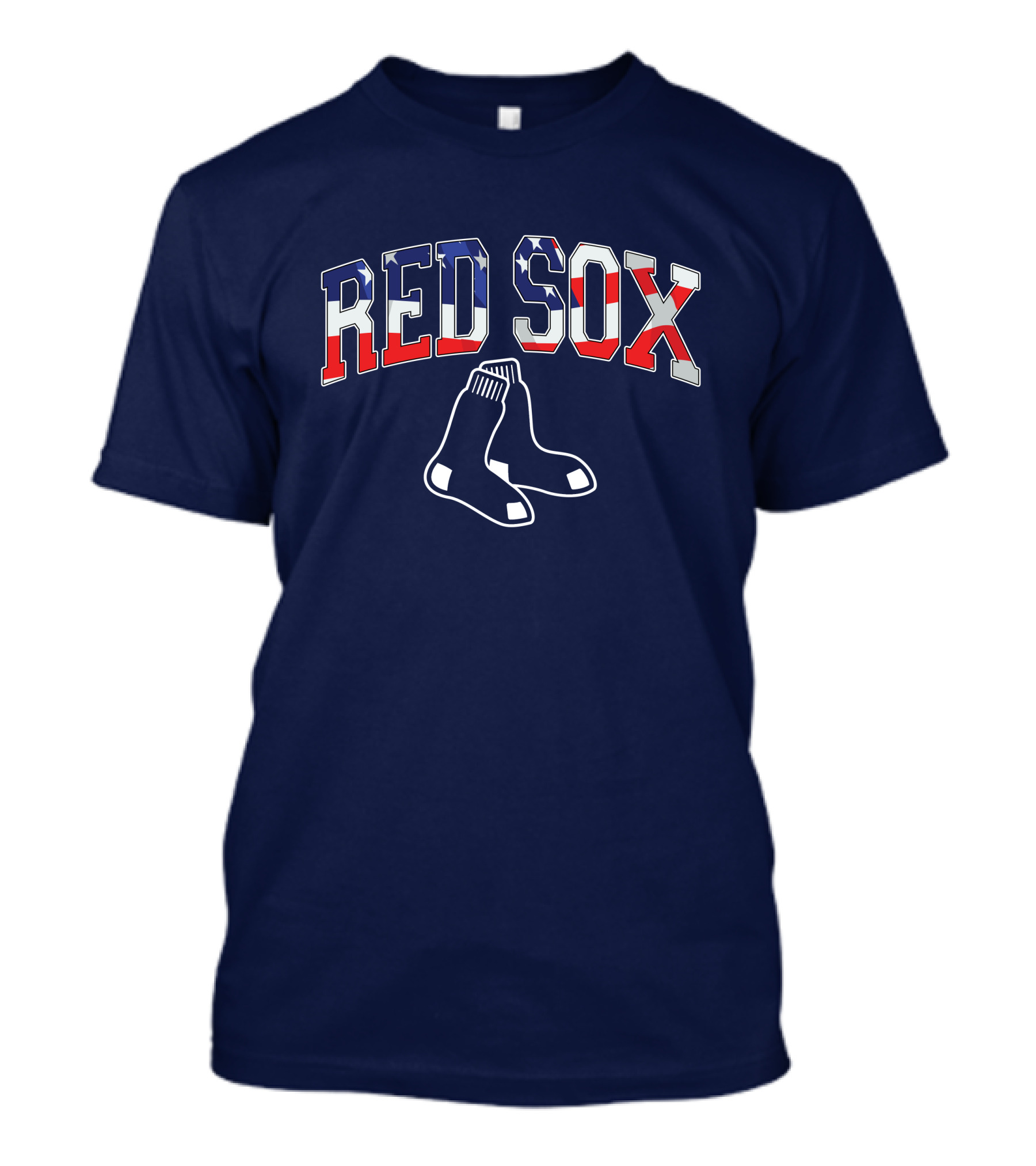 Boston Red Sox American Flag Socks T-Shirt