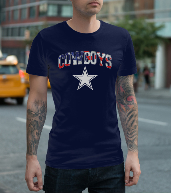 Dallas Cowboys COWBOYS American Flag Star T-Shirt
