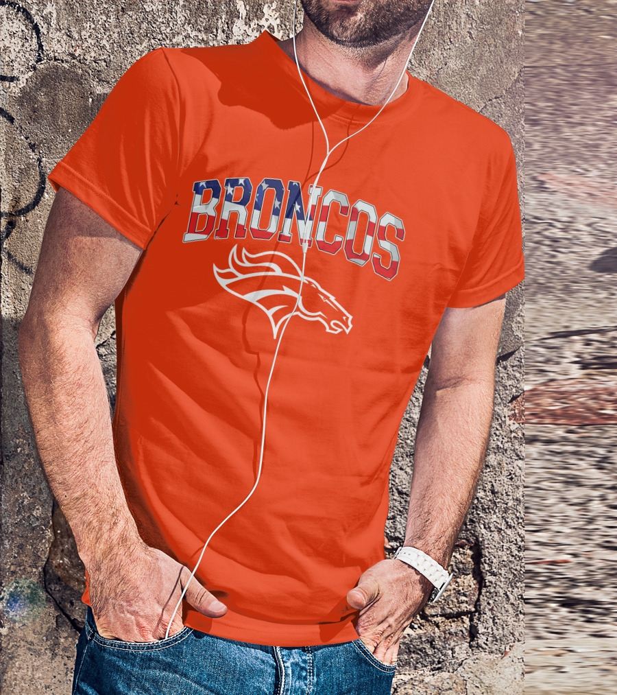 Denver Broncos American Flag T-Shirt
