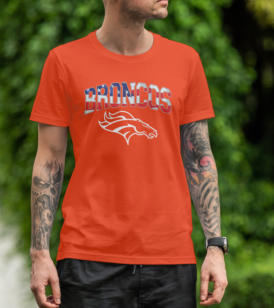 Denver Broncos American Flag T-Shirt