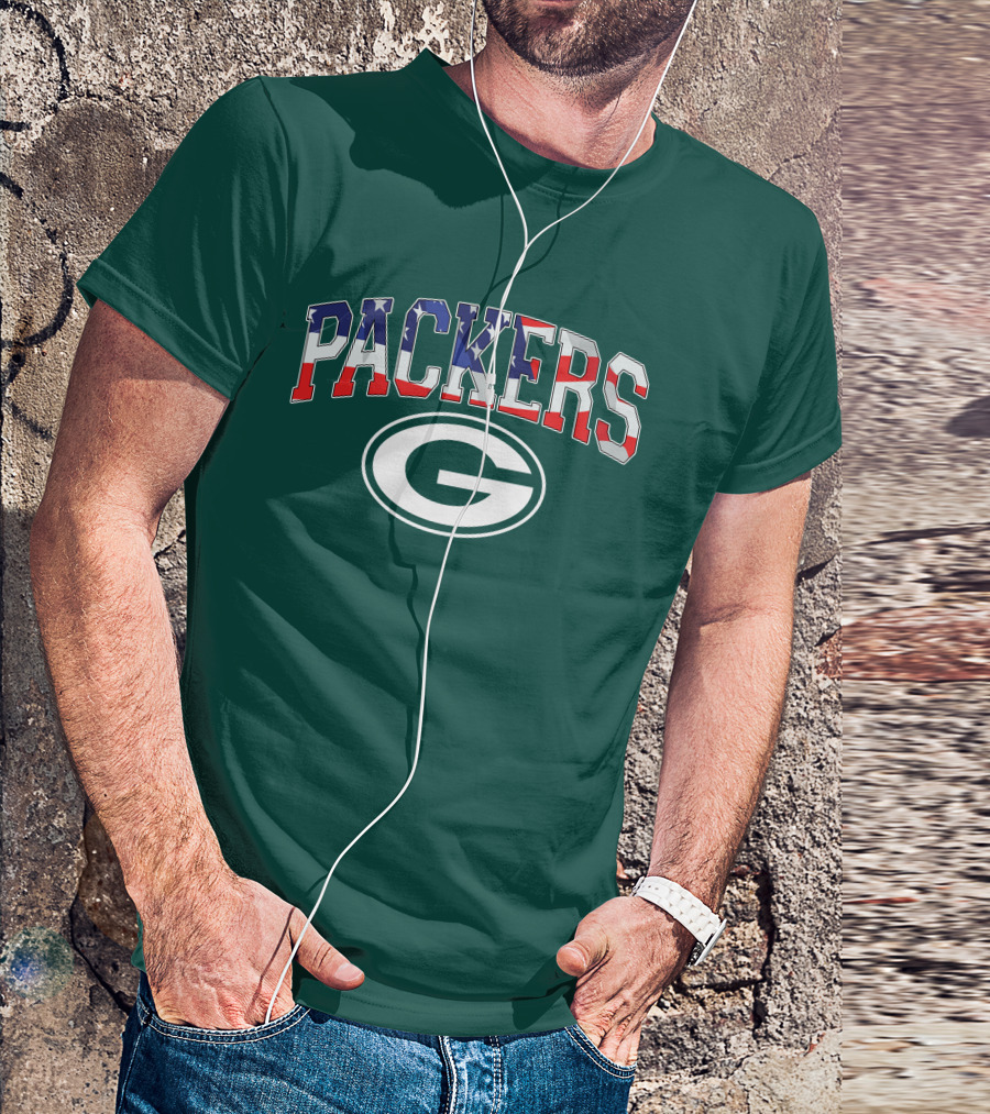 Packers G Logo American Flag T-Shirt