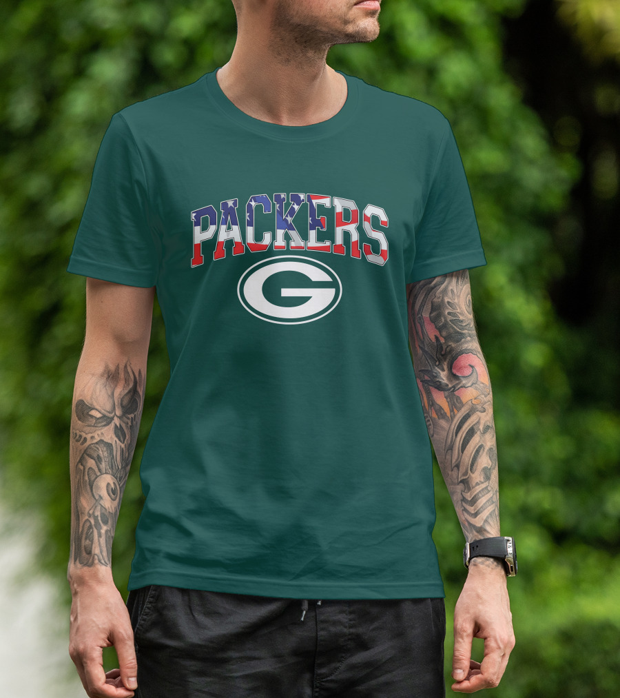 Packers G Logo American Flag T-Shirt