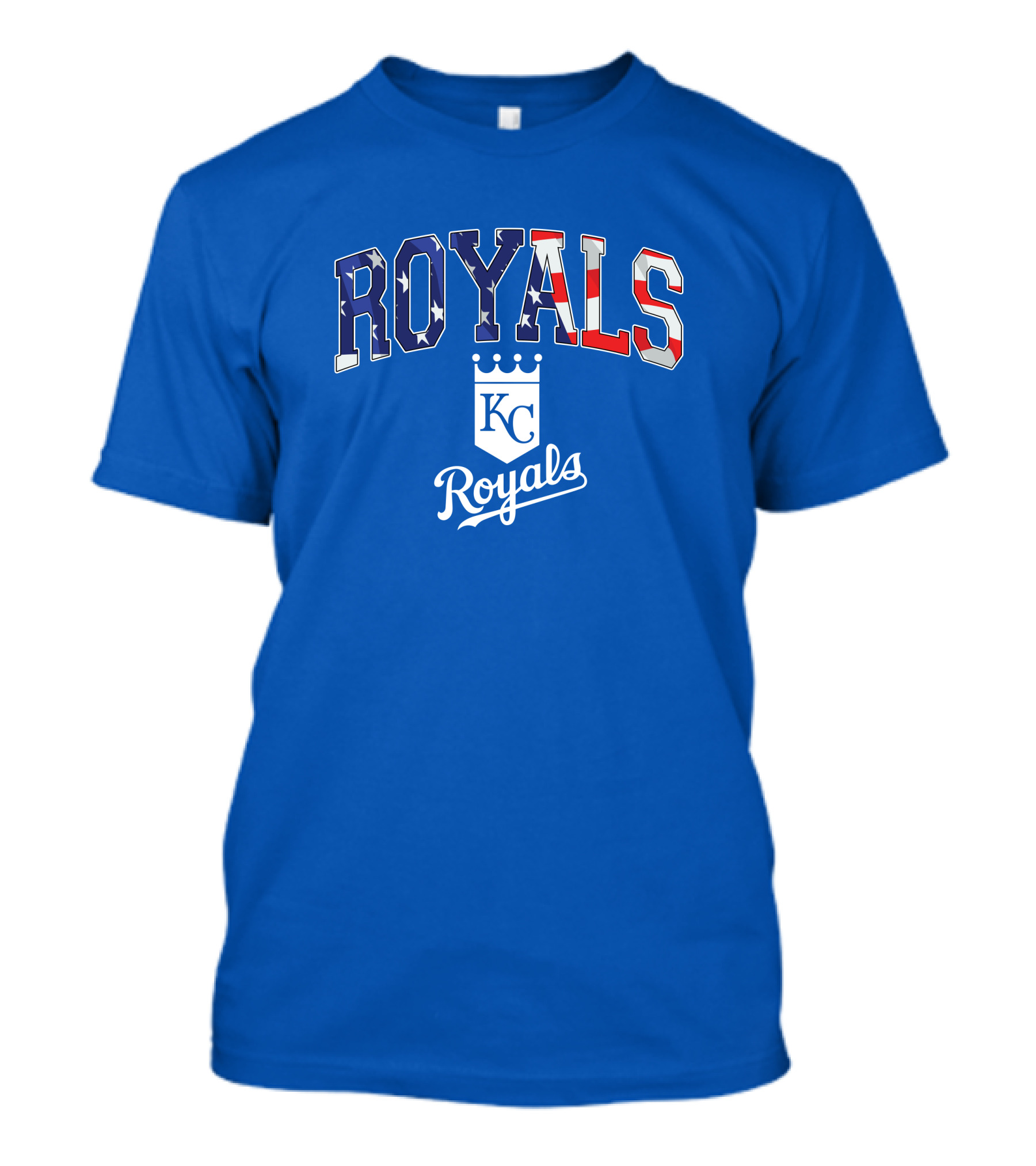 Kansas City Royals KC American Flag Logo Royals T-Shirt