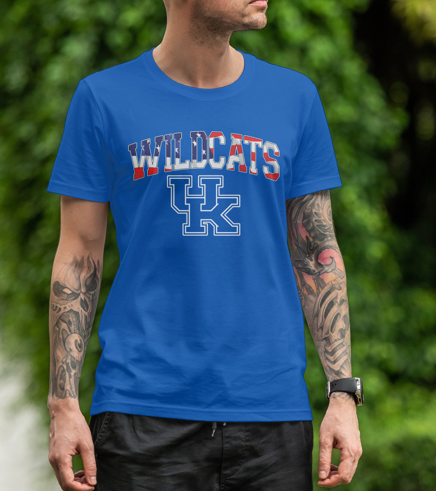 WILDCATS UK American Flag T-Shirt