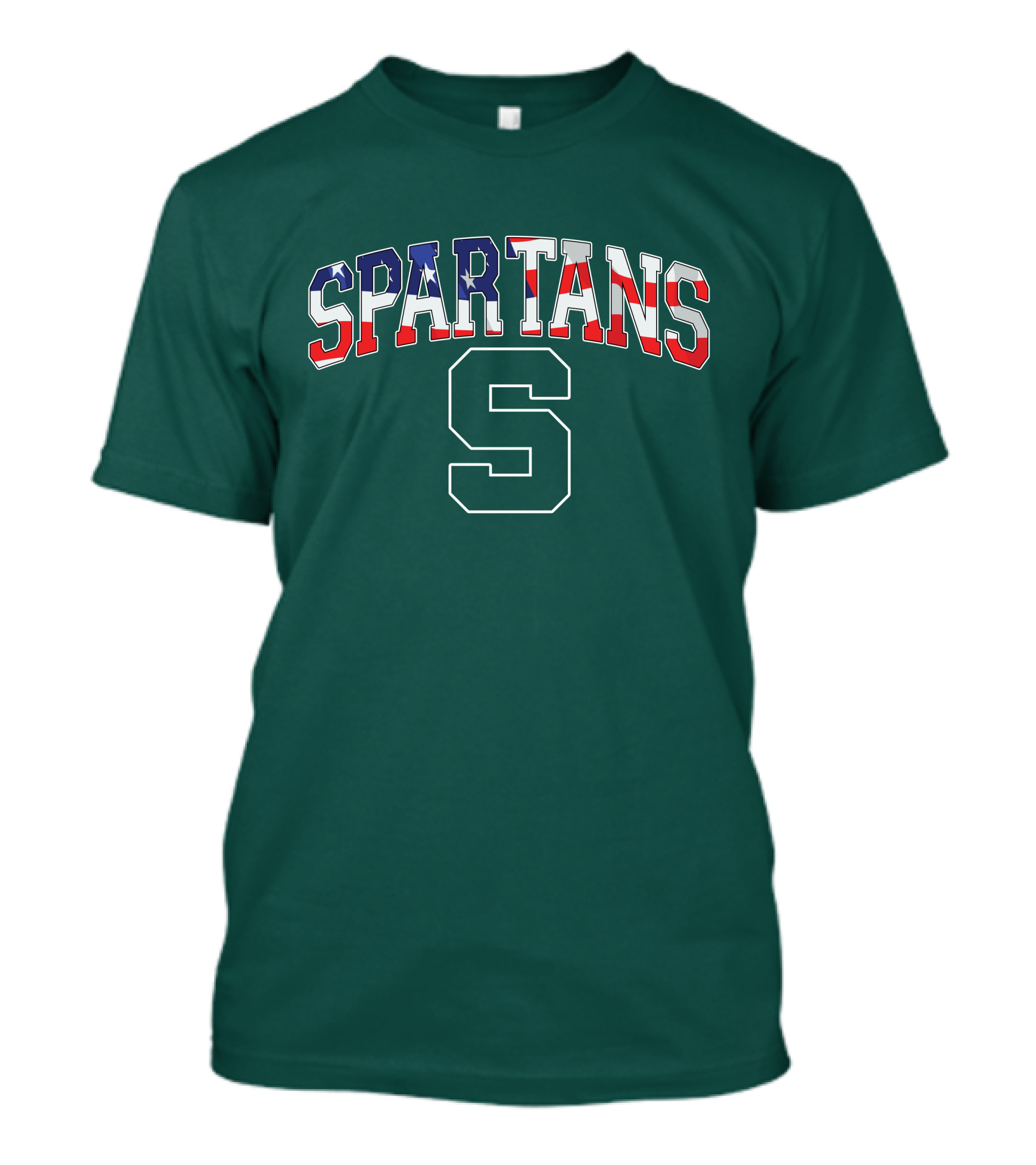 SPARTANS American Flag S T-Shirt