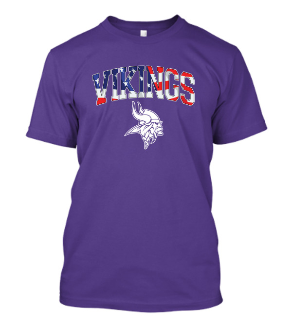 Vikings American Flag Design Minnesota Football Team T-Shirt