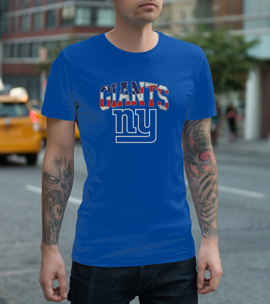 New York Giants American Flag NY T-Shirt