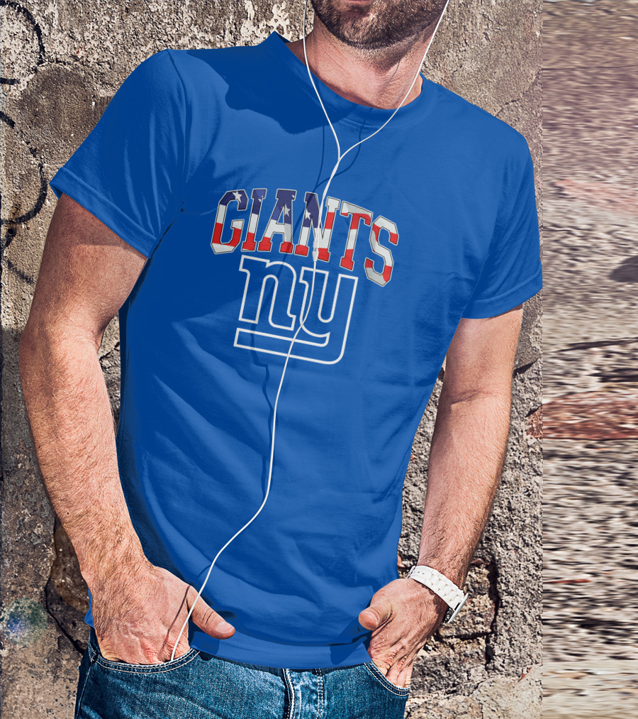 New York Giants American Flag NY T-Shirt
