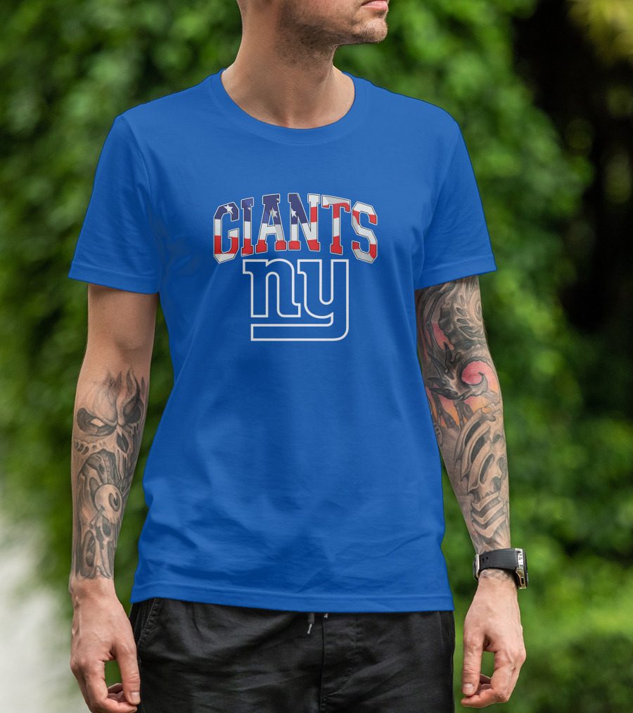 New York Giants American Flag NY T-Shirt