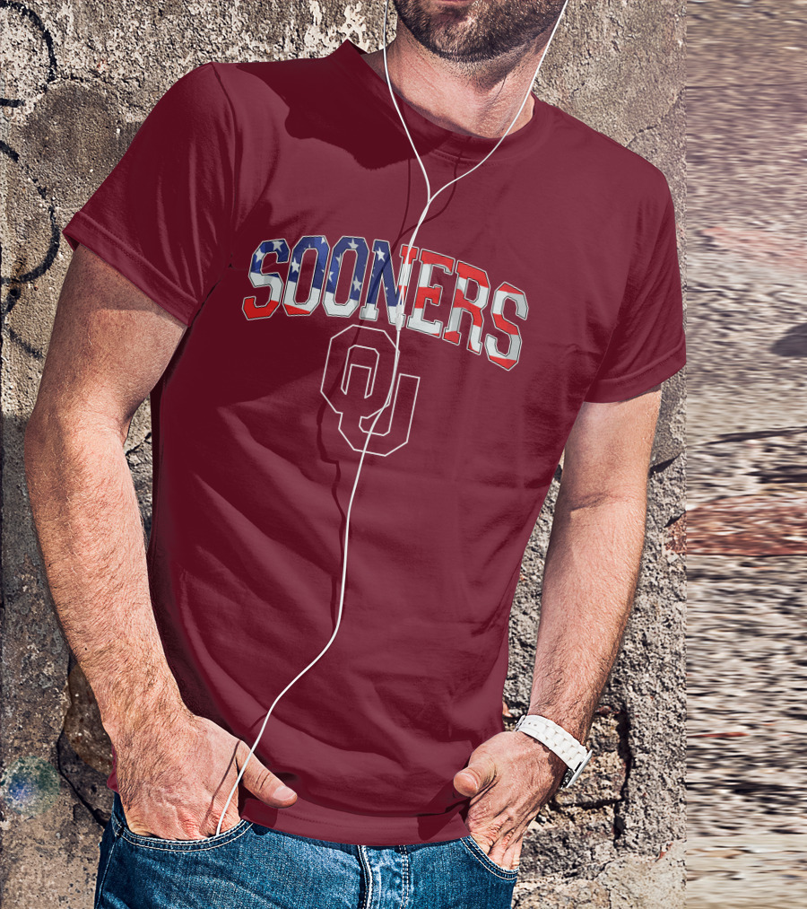 Sooners American Flag OU T-Shirt
