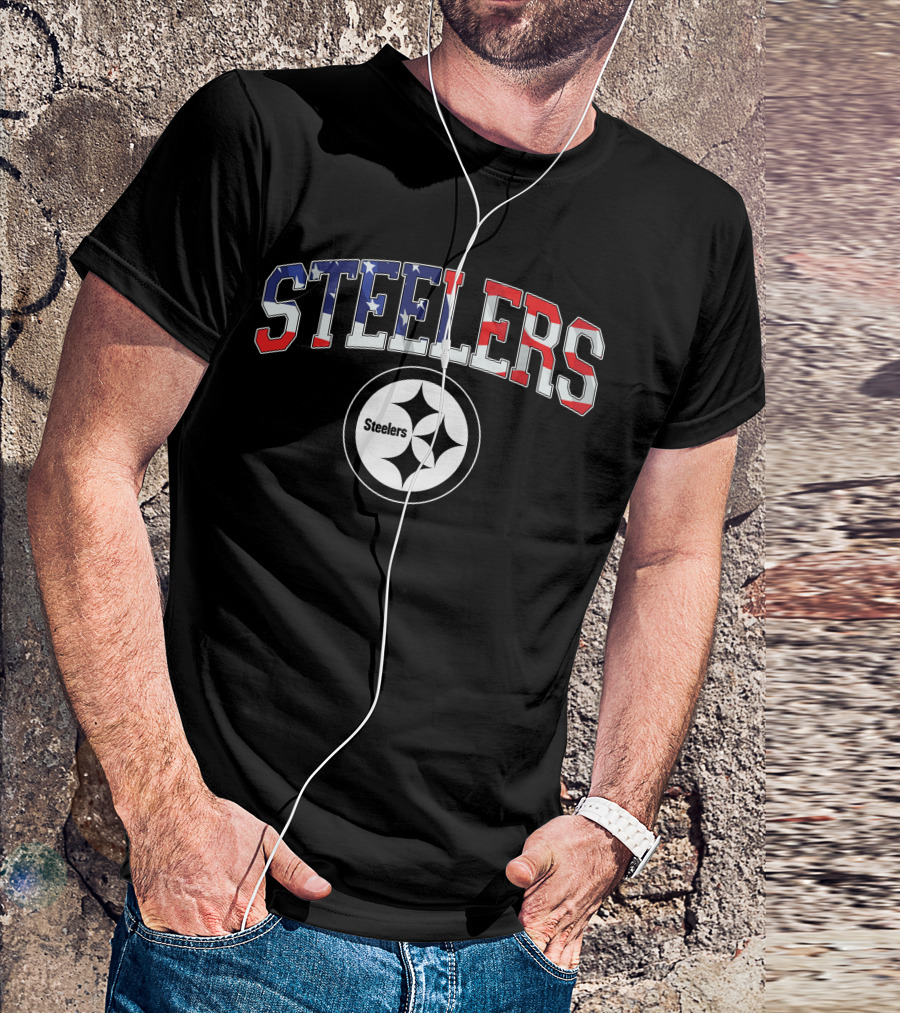 Steelers American Flag Pittsburgh Steelers T-Shirt
