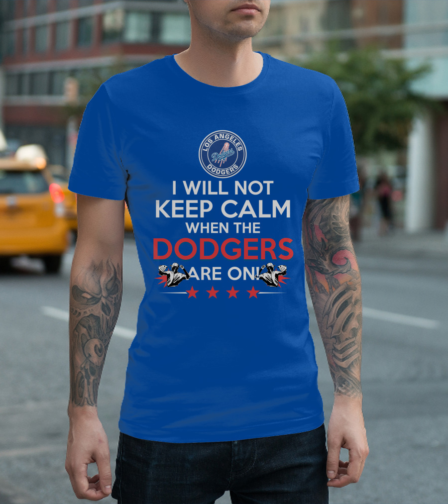 Los Angeles Dodgers Game Day Excitement Keep Calm Challenge T-Shirt