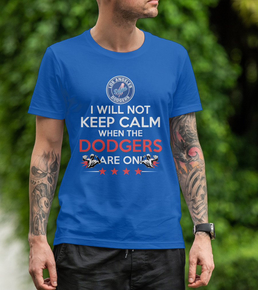 Los Angeles Dodgers Game Day Excitement Keep Calm Challenge T-Shirt