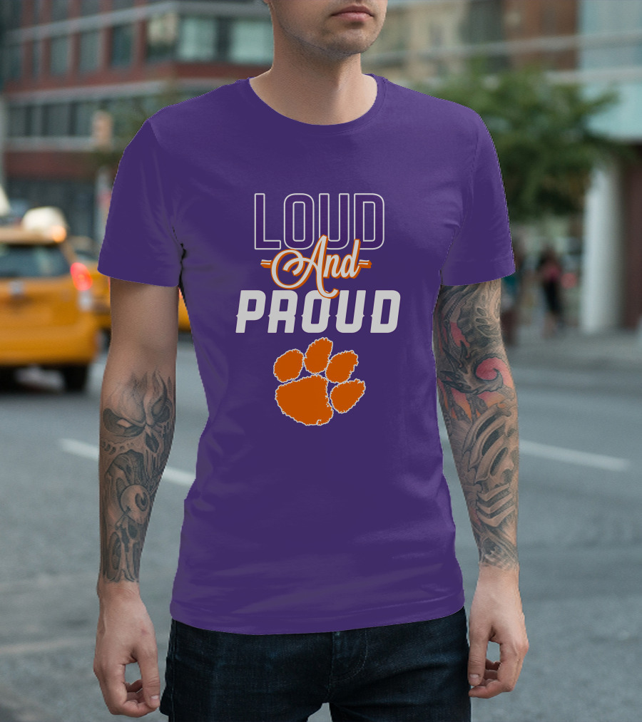 Loud and Proud Clemson Tigers Paw T-Shirt