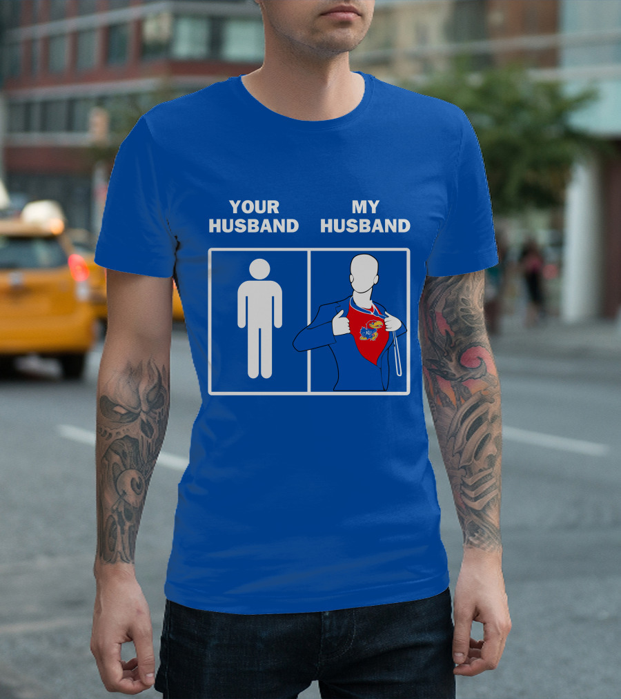 Kansas Jayhawks Your Husband My Husband Super Fan T-Shirt