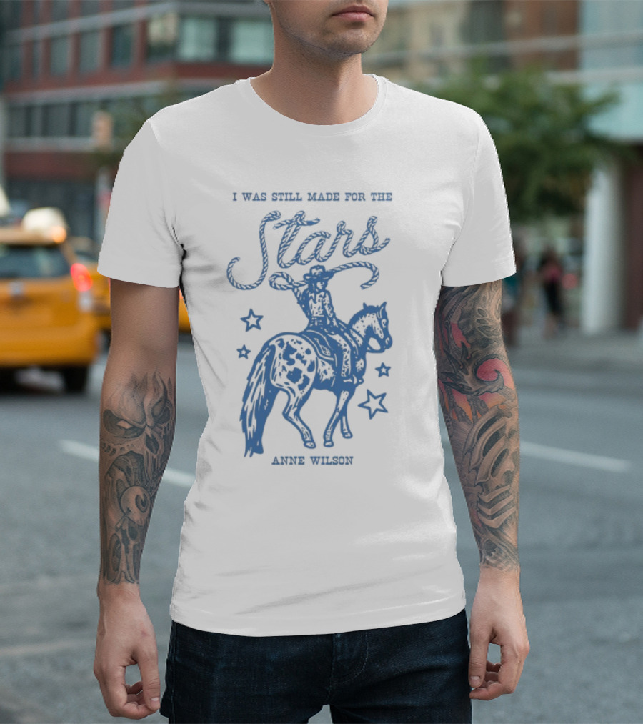I Was Still Made For The Stars Annie Oakley Cowboy Horse Silhouette T-Shirt