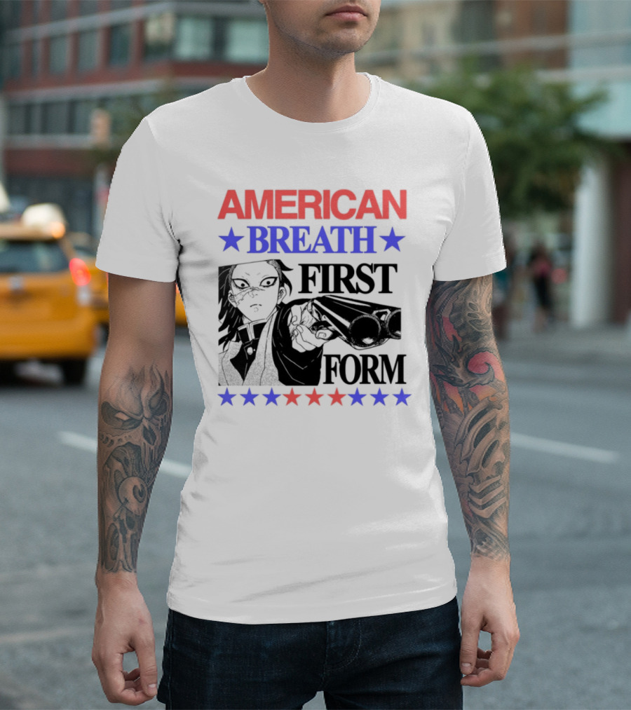 Hoshis American Breath First Form Stars Banner T-Shirt