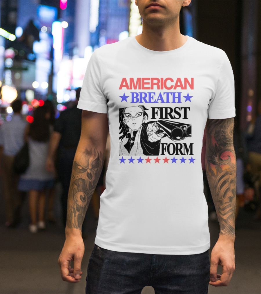 Hoshis American Breath First Form Stars Banner T-Shirt
