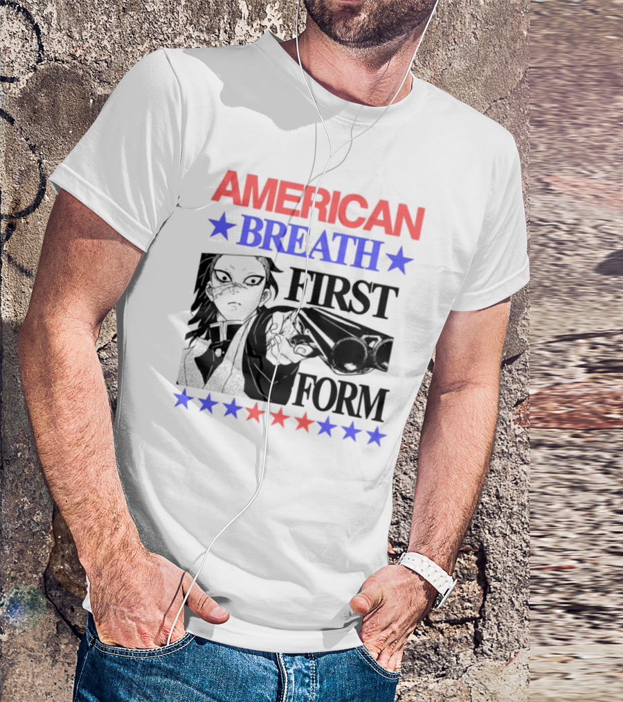 Hoshis American Breath First Form Stars Banner T-Shirt