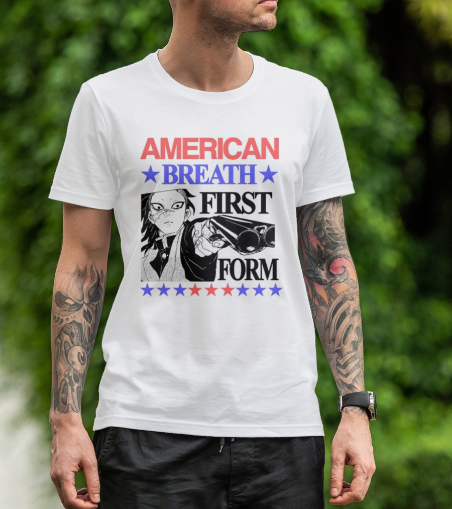 Hoshis American Breath First Form Stars Banner T-Shirt