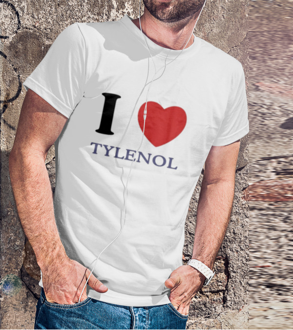 I Heart Tylenol Red Heart Graphic T-Shirt