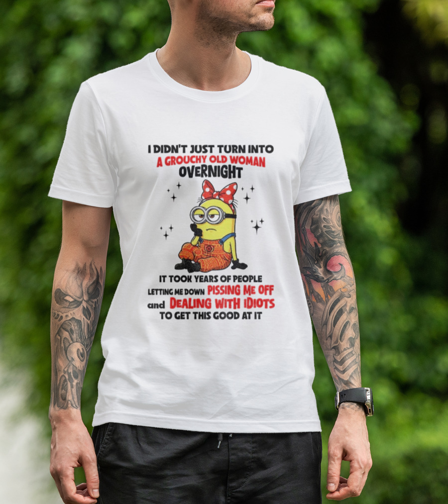 Minion Grouchy Old Woman Pissing Me Off Dealing With Idiots হ হাসির পোস্টার T-Shirt