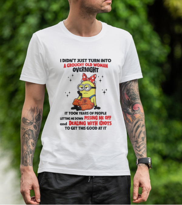 Minion Grouchy Old Woman Pissing Me Off Dealing With Idiots হ হাসির পোস্টার T-Shirt