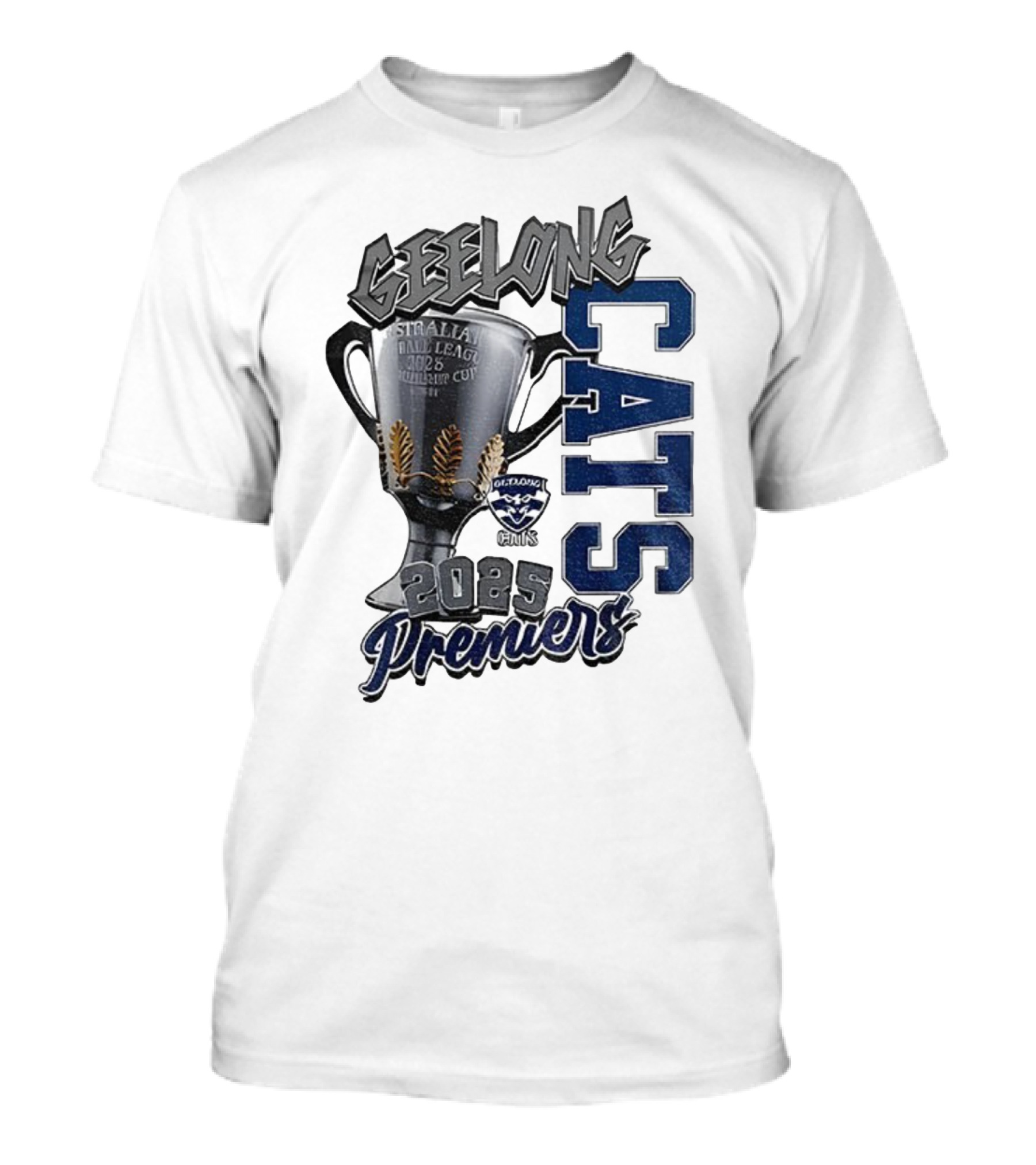 Geelong Cats AFL Premiers 2025 Champions Cup Football T-Shirt