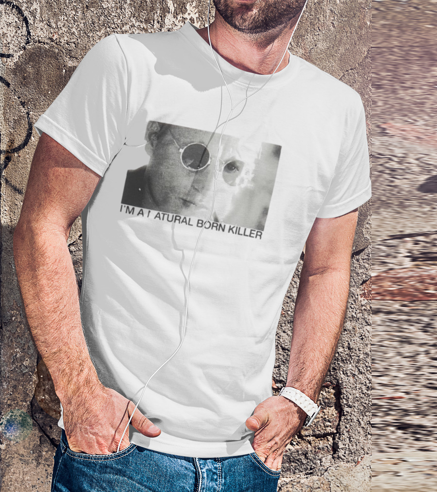 I'm A Natural Born Killer Mickey Knox Bold Grayscale Image T-Shirt