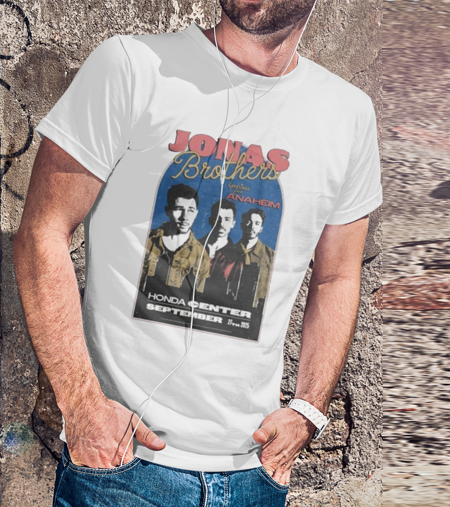 Jonas Brothers Greetings From Anaheim Honda Center September 27 2025 T-Shirt