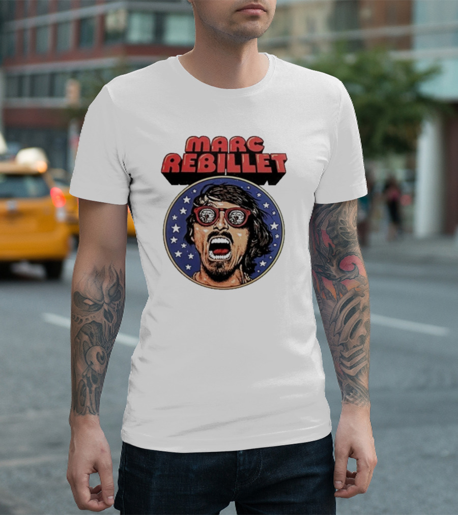 Marc Rebillet North America Tour 2025 Retro Stars Sunglasses Head T-Shirt