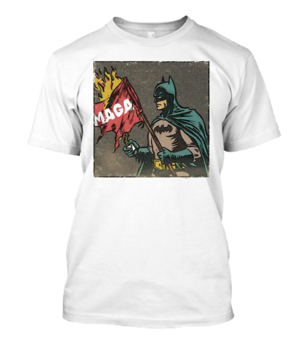 "Cult Of The Batman Holding Burning MAGA Flag" T-Shirt