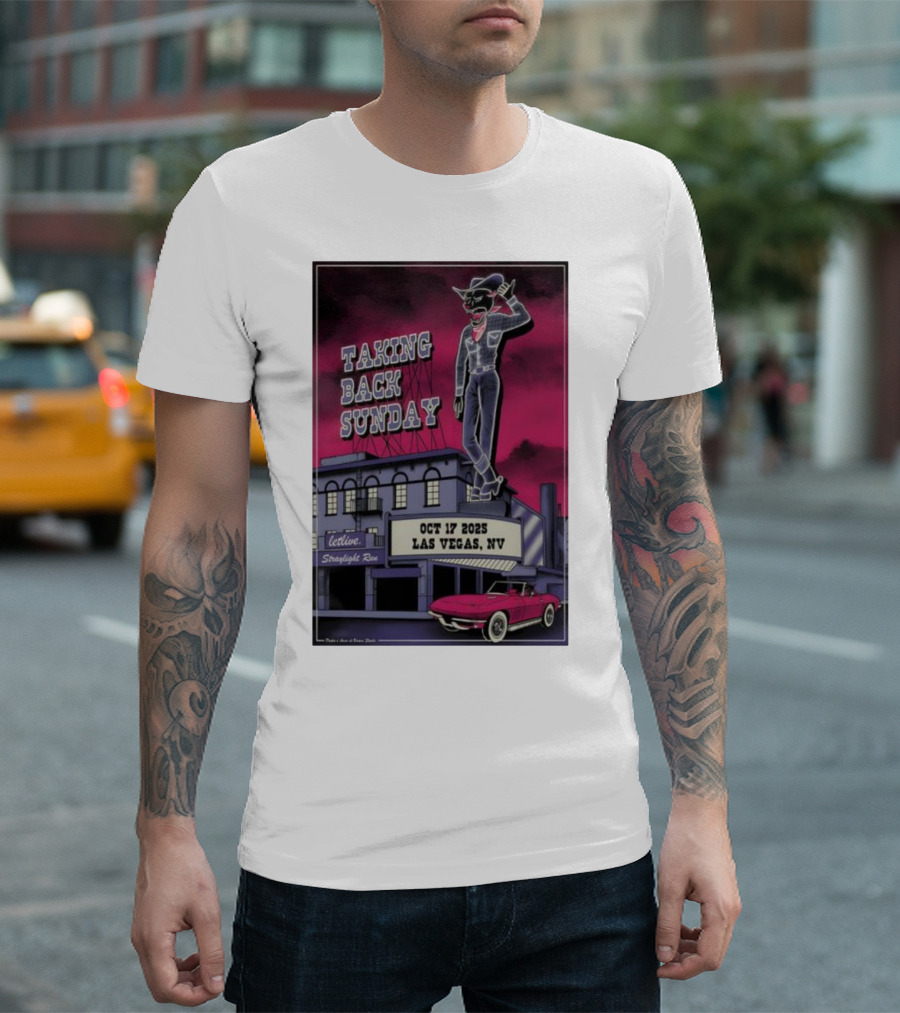 Taking Back Sunday October 17 2025 Las Vegas NV Letlive Straylight Run T-Shirt