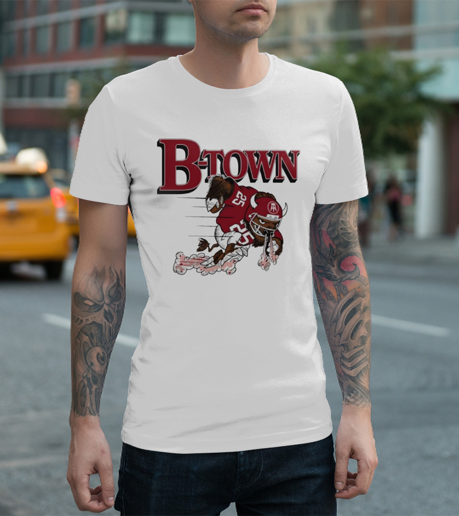 B-Town Bison Football Indiana Sooners 25 T-Shirt
