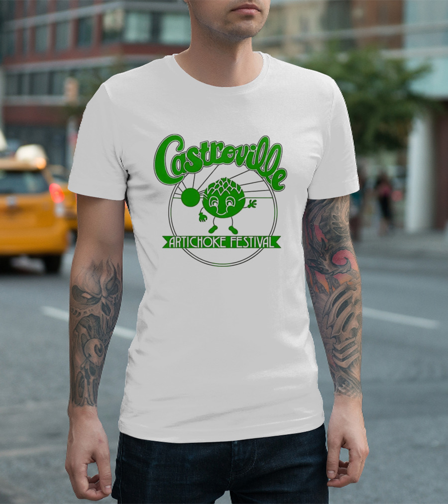 Castroville Artichoke Festival Fun Green Character T-Shirt