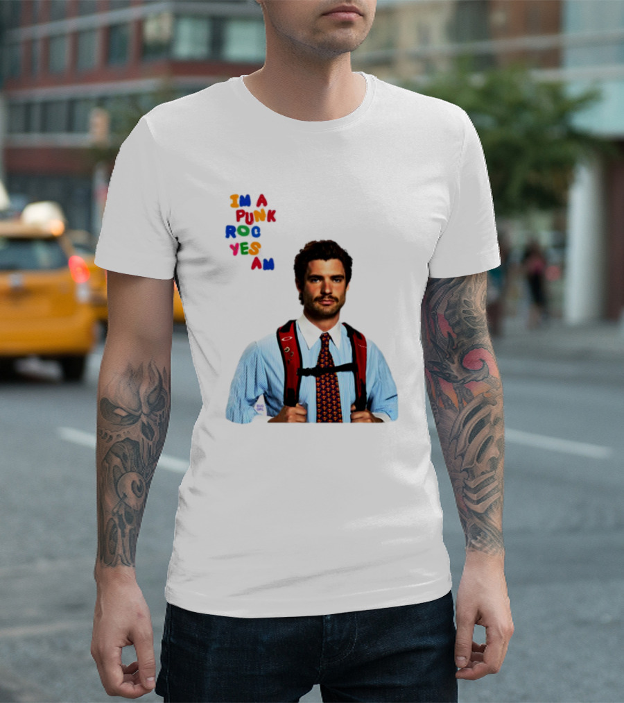 I'm A Punk Rocker Yes I Am Businessman With Backpack T-Shirt