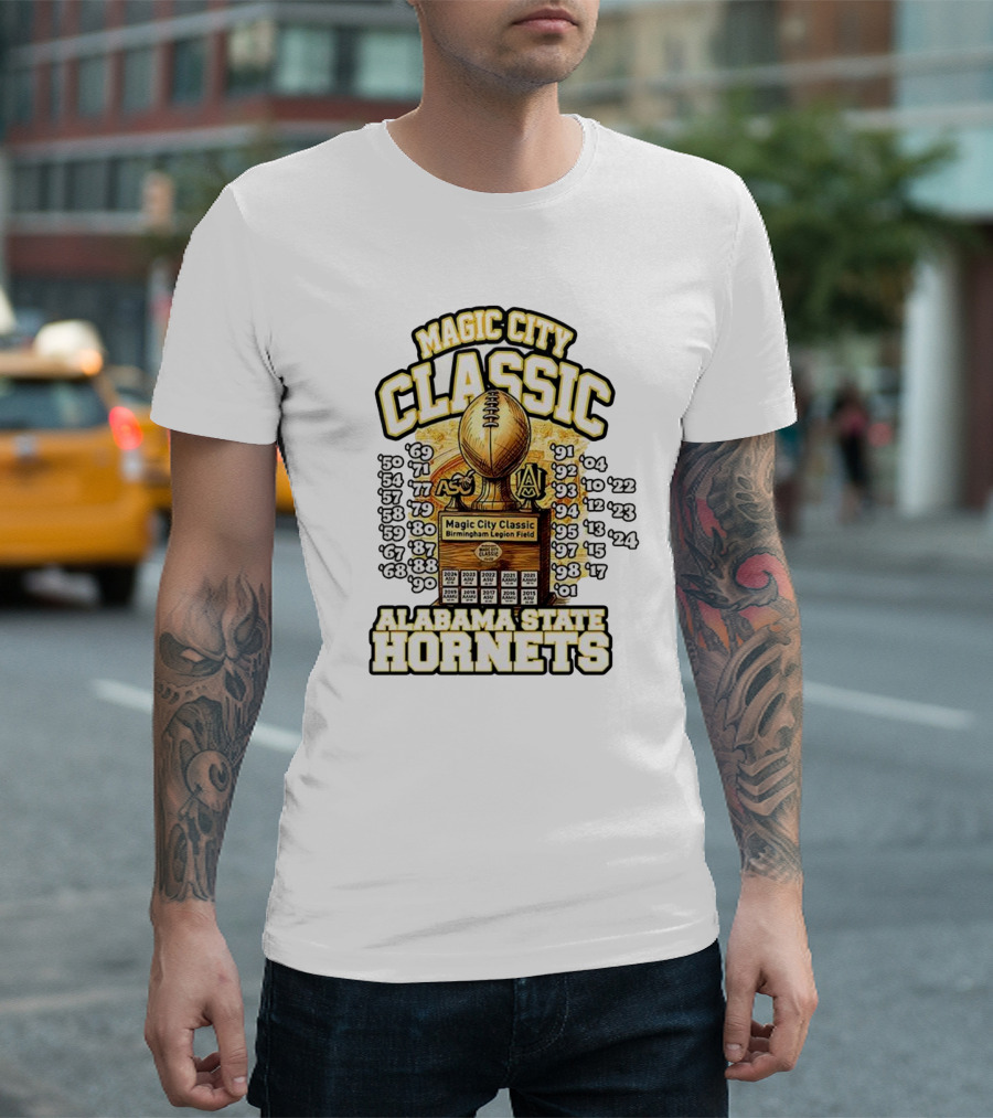 Magic City Classic Alabama State Hornets Birmingham Legion Field Championship Years T-Shirt