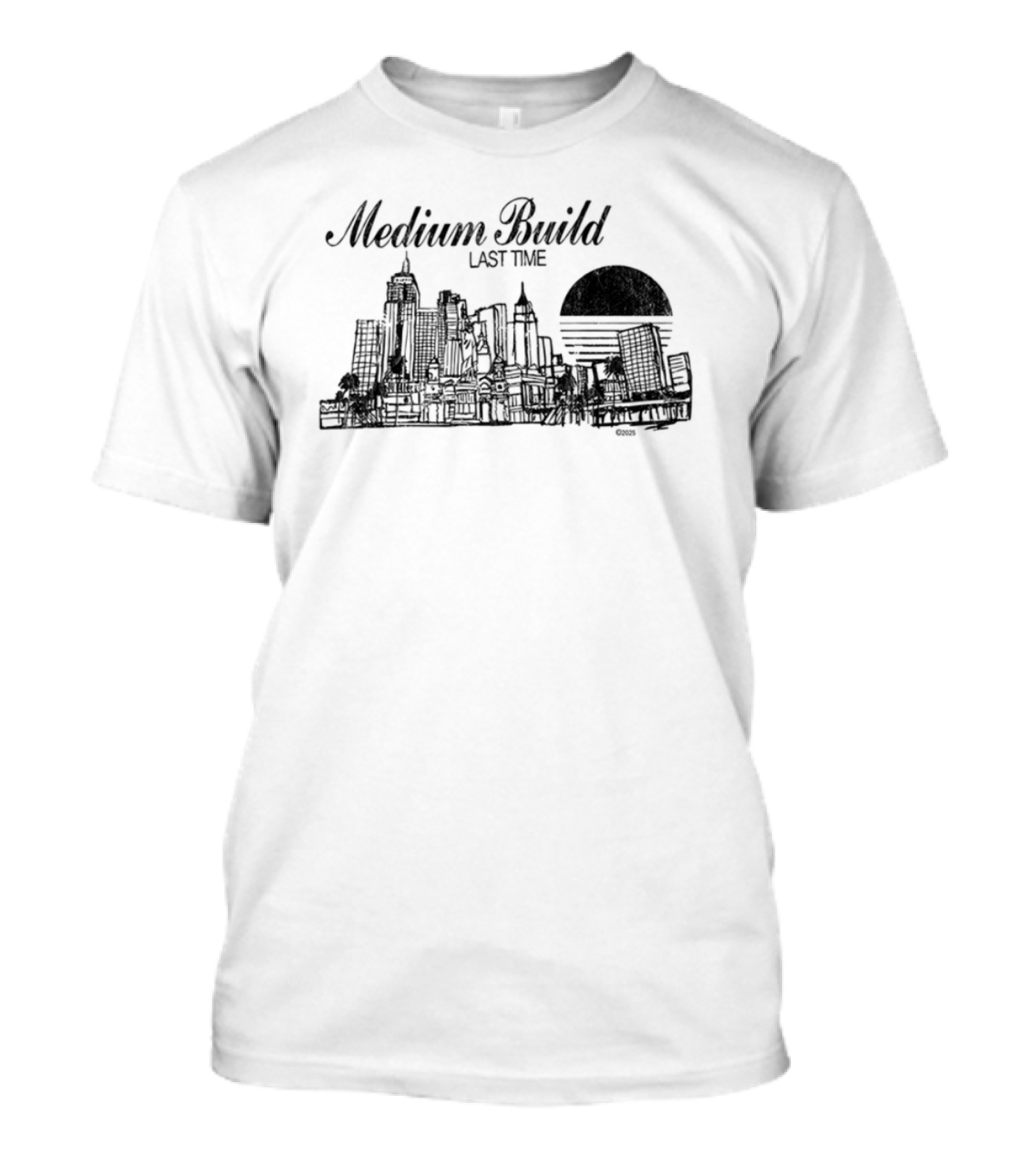 Medium Build Last Time Cityscape Chicago Urban Skyline T-Shirt
