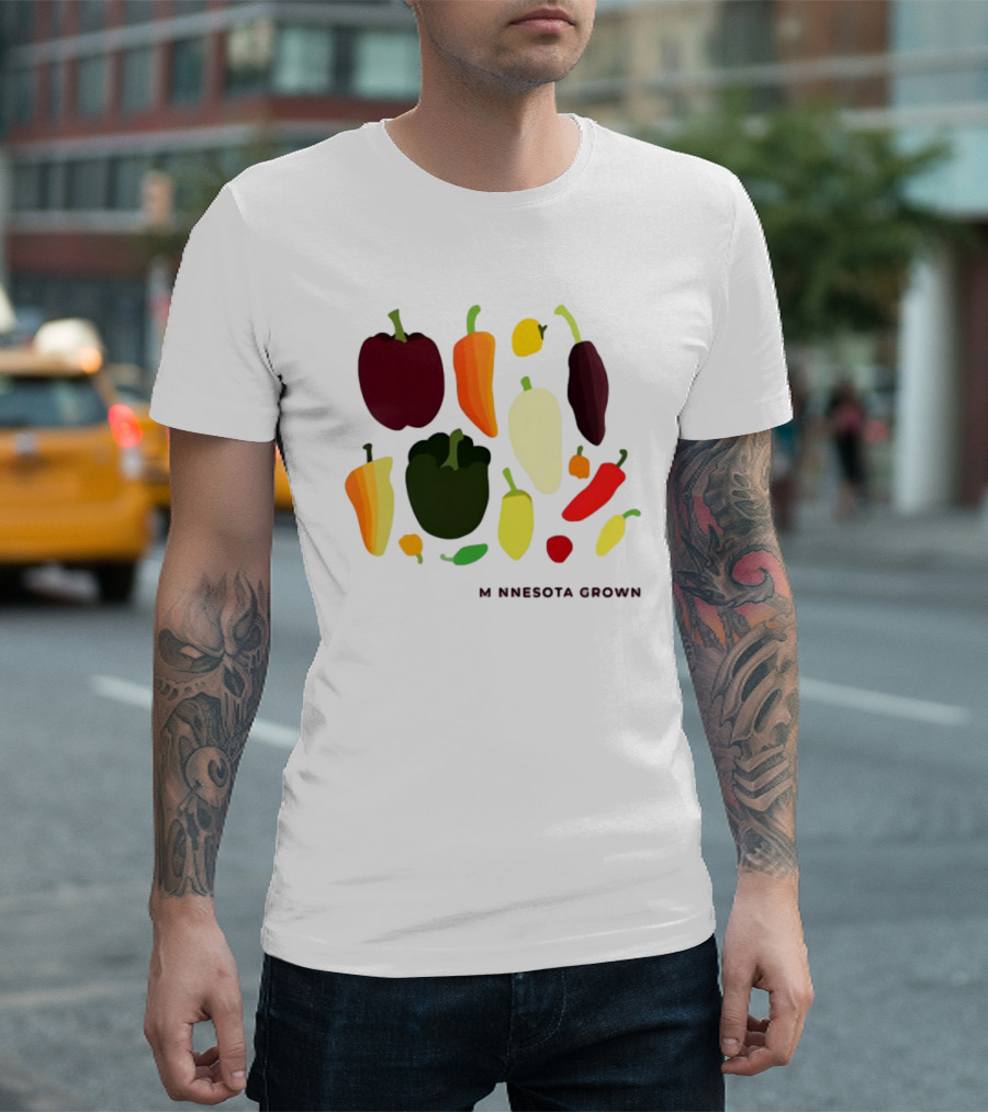 Minnesota Grown Colorful Peppers Variety T-Shirt